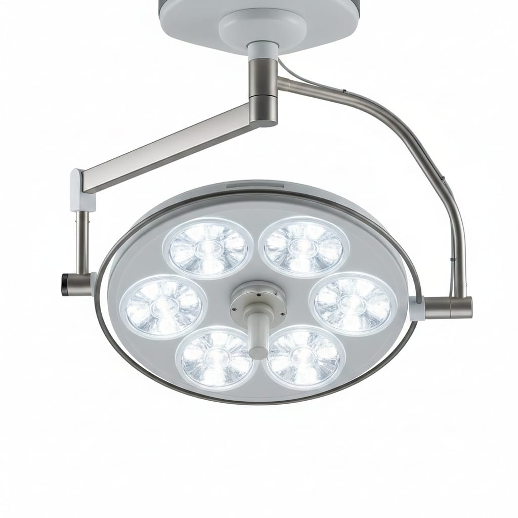 LED surgical light with shadow reduction technology